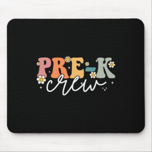 First Day Of Pre K Crew Groovy Back To School Teac Mouse Mat