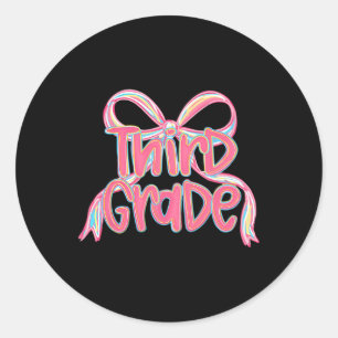 First Day Of Pre-k Floral Bundle For Teacher 1  Classic Round Sticker