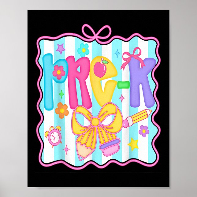 First Day Of Pre-k Floral Bundle For Teacher _1  Poster (Front)