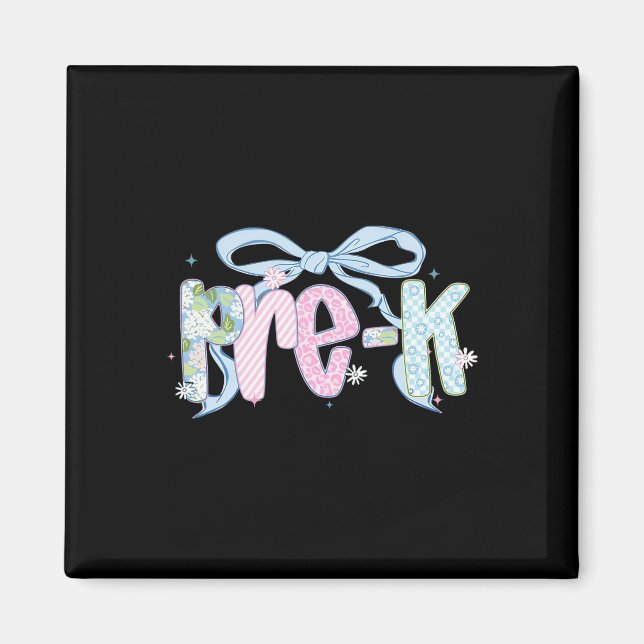 First Day Of Pre-k Floral Bundle For Teacher 2  Magnet (Front)