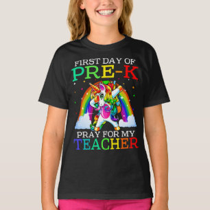 First Day Of Pre-K Pray For My Teacher T-Shirt