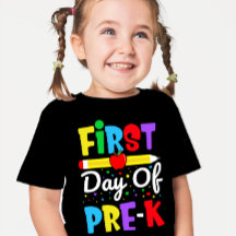 First Day of Pre-K Rainbow Preschool Kids