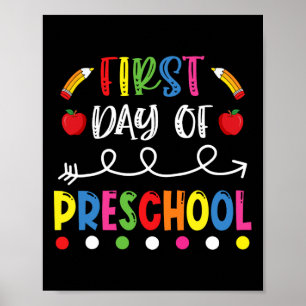 First Day of Preschool Back to School Teacher Stud Poster