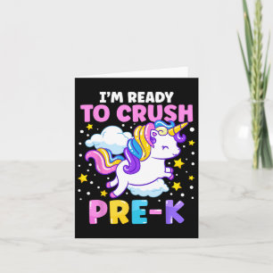 First Day Of Preschool I'm Ready To Crush Pre-k Un Card