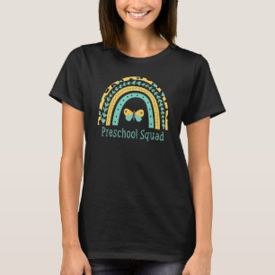 First Day Of Preschool Squad 2022 Rainbow Leopard T-Shirt