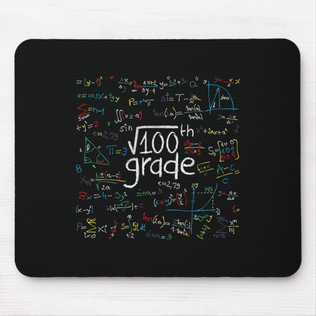 First Day Of School 10th Grade Square Root Of 100  Mouse Mat (Front)