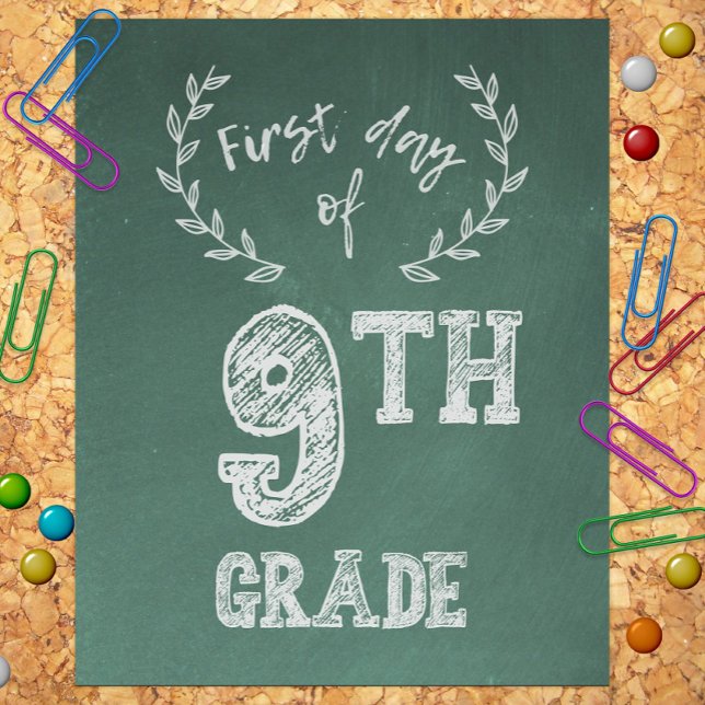 First Day of School, 1st Day of 9th Grade Freshman Photo Print (Creator Uploaded)