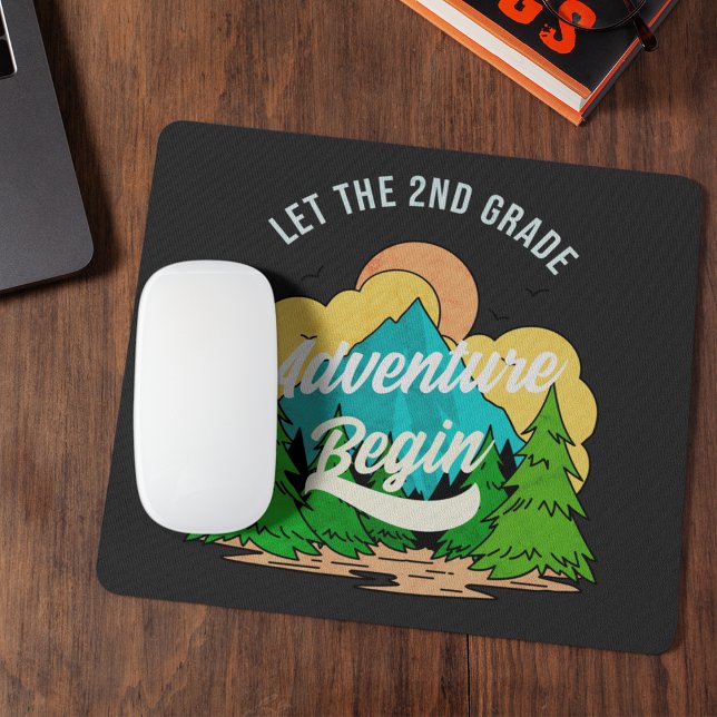First Day Of School 2nd Grade Teacher Appreciation Mouse Mat (Front)