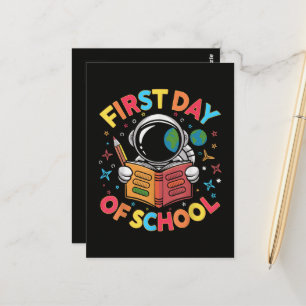 First Day of School Astronaut Space Back to School Postcard