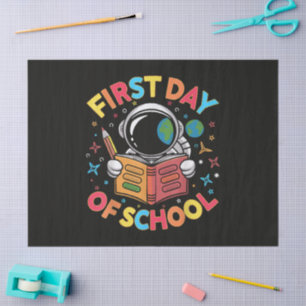 First Day of School Astronaut Space Back to School Tissue Paper