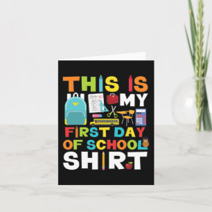 First Day of School  Boys Girls Back To School  Card