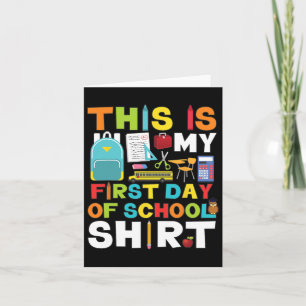 First Day Of School Boys Girls Byck To School Card