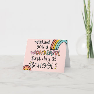 First Day of School Card