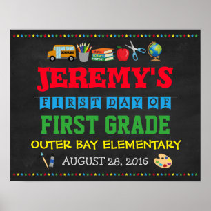 First Day Of School Children's Poster Photo Props