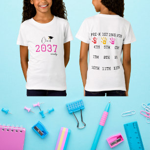 First Day of School,Class Of 2037 Handprint  T-Shirt