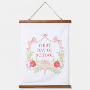 First Day of School   Classroom Hanging Tapestry