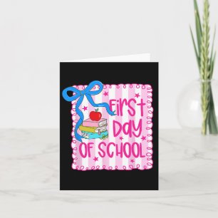 First Day Of School Coquette Girly Pencil Back To Card