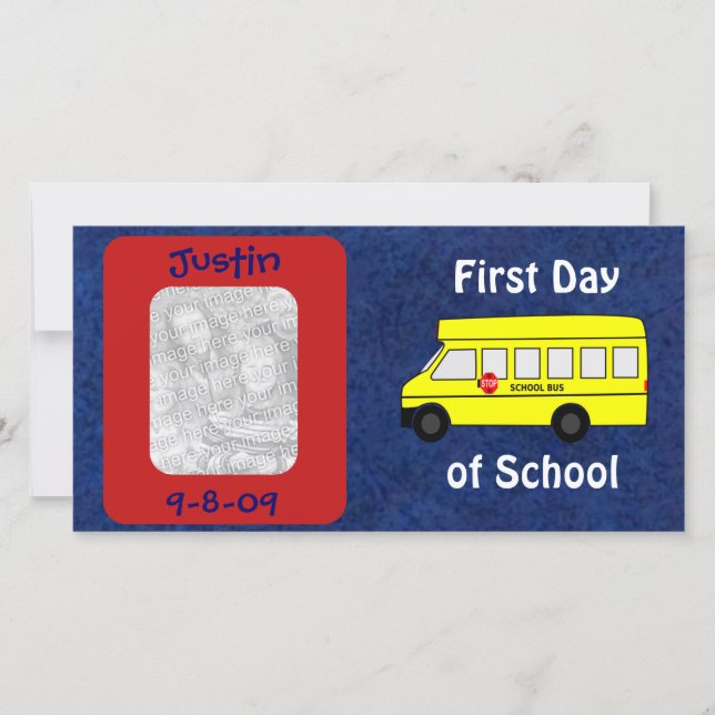 First Day of School Custom Keepsake Personalised Announcement (Front)