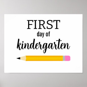 First Day of School Custom School Grade Poster