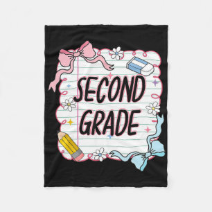 First Day Of School Girly Coquette5 Fleece Blanket