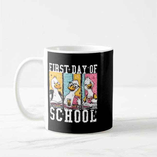 First Day Of School Goose Coffee Mug (Left)