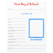 First Day of School Interview Print