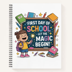 First Day of School – Let the Magic Begin - SCHOOL Notebook