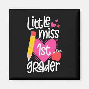 First Day Of School Little Miss 1st Grader Girls Magnet
