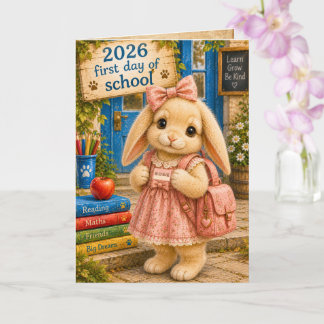 FIRST DAY OF SCHOOL MEMENTO CARD