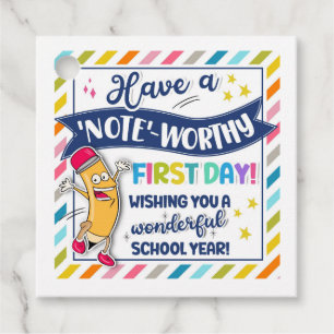 First day of school Notebook Favour Tags