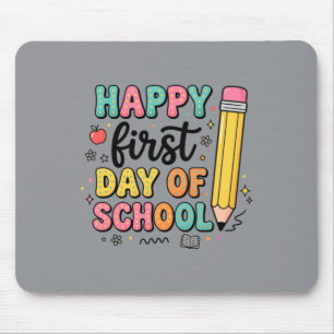First Day Of School Pencil Shirt Cute Back To Mouse Mat