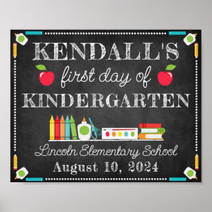 First Day of School Personalised Editable Sign