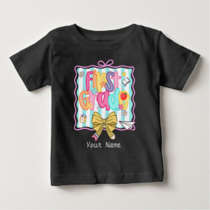 First Day Of school Preppy 1st Grade Baby T-Shirt