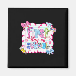 First Day Of School Preppy Coquette Bow Ck To Scho Magnet