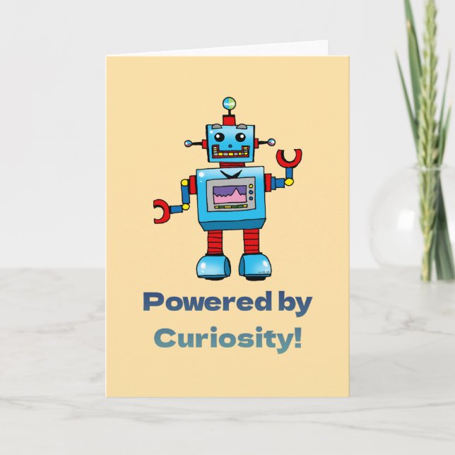 First day of school - robot card (Front)