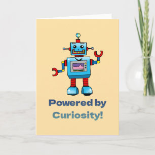 First day of school - robot card