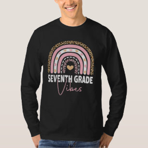 First Day Of School Seventh Grade Vibes Team Rainb T-Shirt