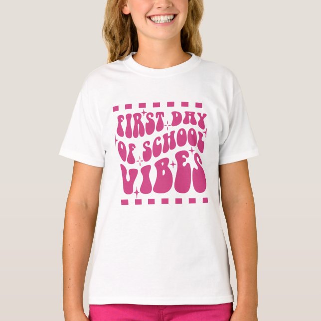 First Day of School Shirt for Girls (Front)