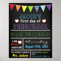 First Day of School Sign Chalkboard Back to School