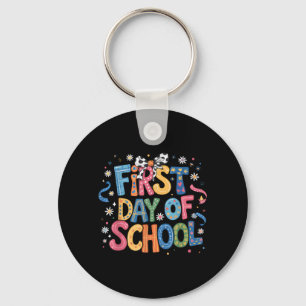 First Day Of School Teacher Girls Women Kids Back Key Ring