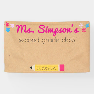 First Day of School Teacher Keepsake Class Memory Banner
