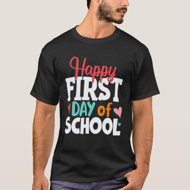 First Day of School Teachers Students Welcome Back T-Shirt (Front)