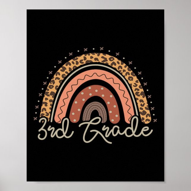 First day of School Third grade 3rd back to school Poster (Front)