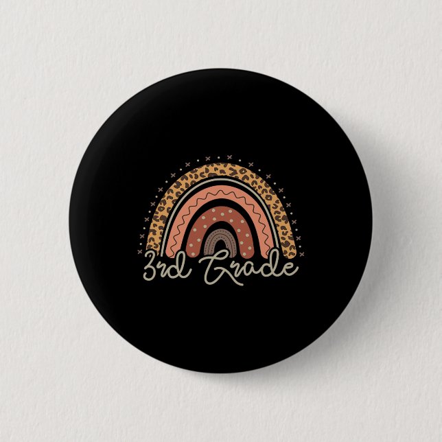 First Day Of School Third Grade 3rd Byck To School 6 Cm Round Badge (Front)