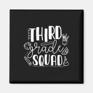 First Day Of School Third Grade Squad Teacher Magnet