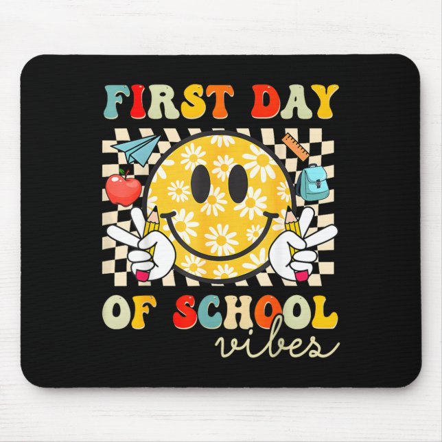 First Day of School Vibes Back to School Teachers Mouse Mat (Front)