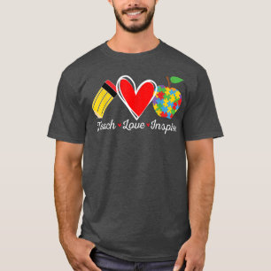 First Day of School Women Teach Super Hero Autism  T-Shirt