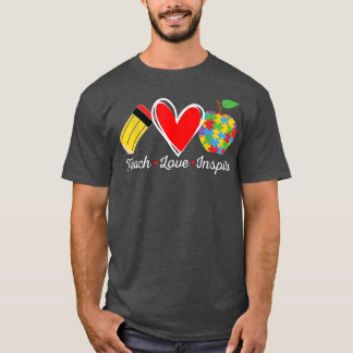 First Day of School Women Teach Super Hero Autism  T-Shirt