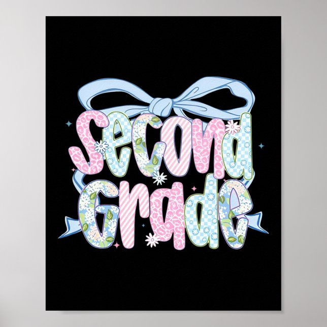 First Day Of Second Grade Floral Bundle For Teache Poster (Front)