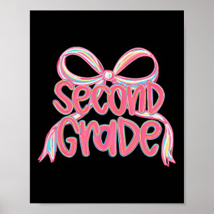 First Day Of Second Grade Floral Bundle For Teache Poster